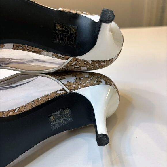 Gorgeous J. Reneé Women's Jaynnie Cork-White Floral Lace Heels US Size 9.5 M - Picture 9 of 11